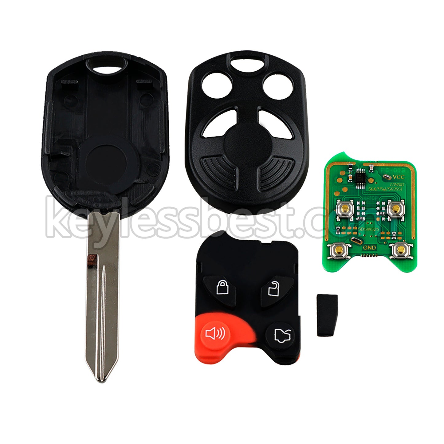 2005-2012 Ford Lincoln Mazda Mercury / 4 Button Remote Key / OUCD6000022 / 315MHz