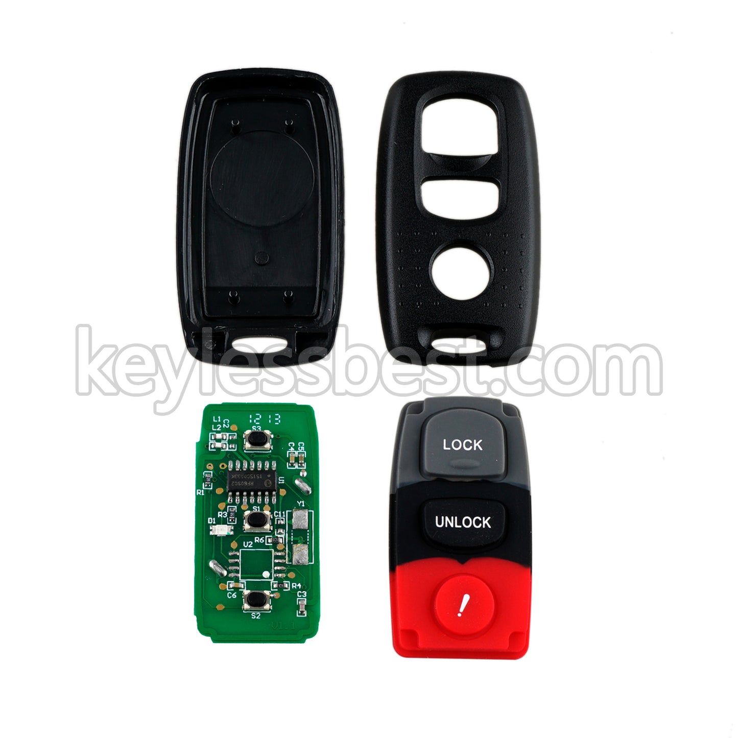 2007 - 2009 Mazda 3 4-Door 5-Door Mazdaspeed 3 / 4 Buttons Remote Key / KPU41794 / 313.8MHz