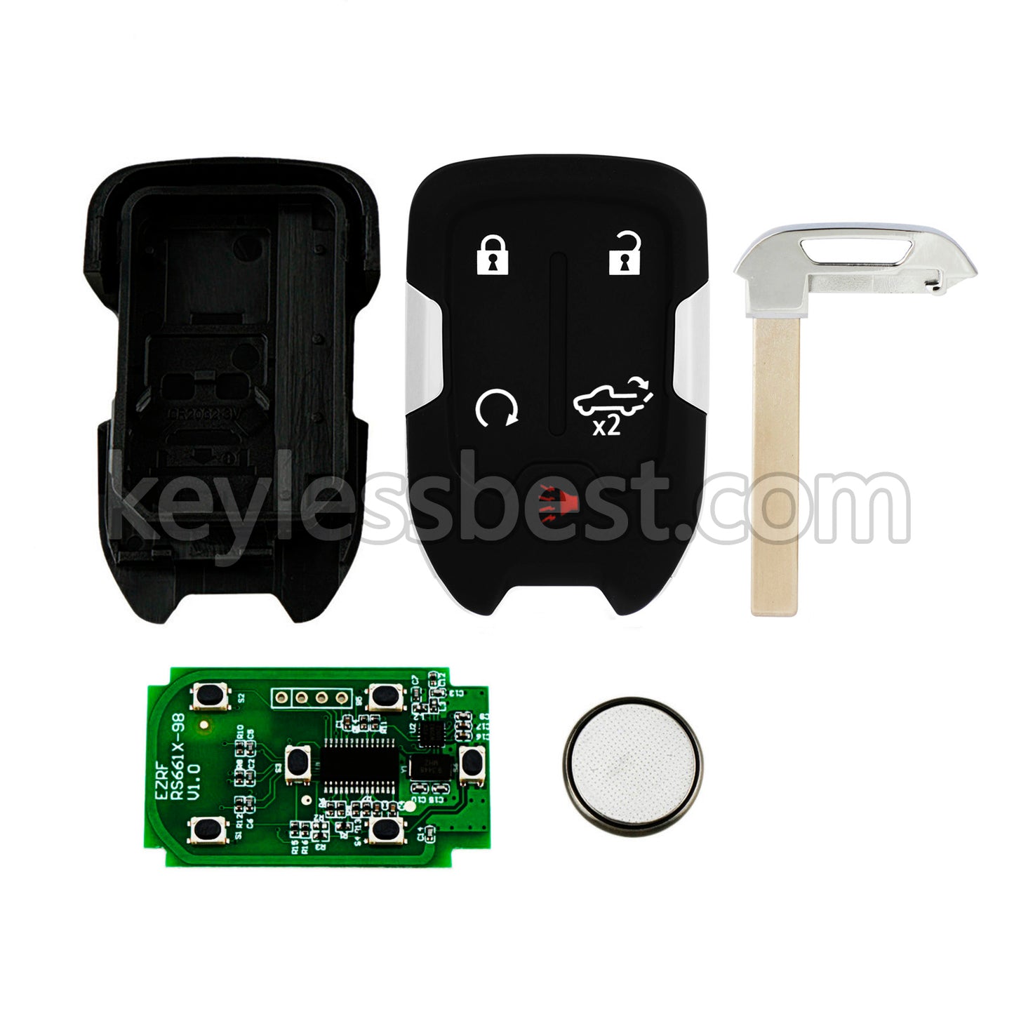 2019-2021 Chevrolet Silverado GMC Sierra / 5 Buttons Remote Key / HYQ1EA / 315MHz