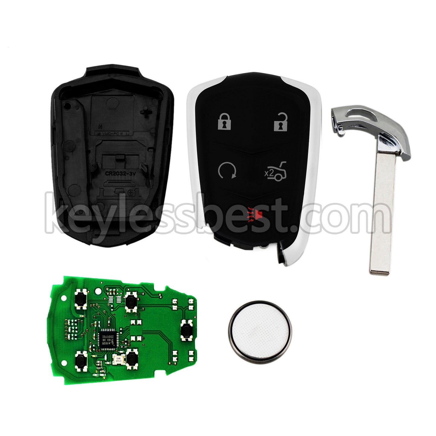 2015-2020 Cadillac ATS ATS-V CT6 Plug-In CTS CTS-V XTS / 5 Buttons Remote Key / HYQ2EB / 433MHz