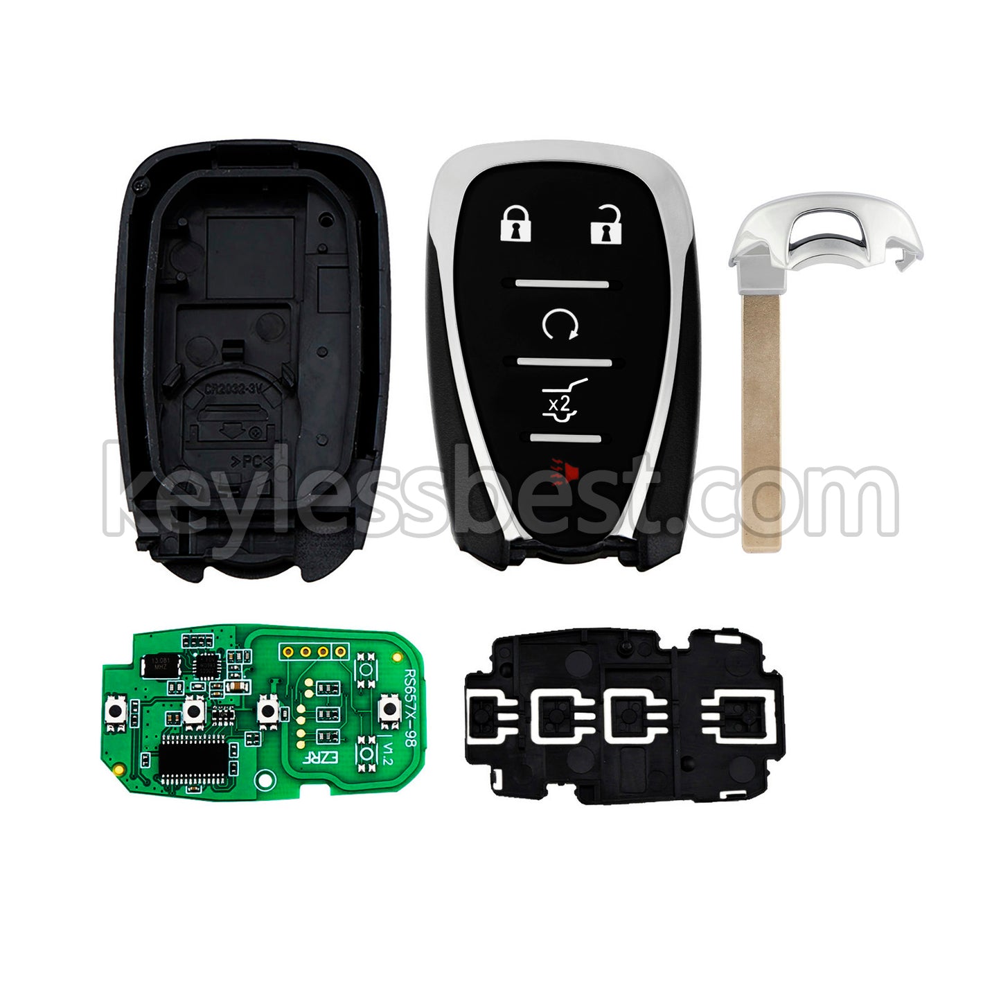 2018-2021 Chevrolet Blazer Equinox Traverse Trailblazer / 5 Buttons Remote Key / HYQ4EA / 433MHz