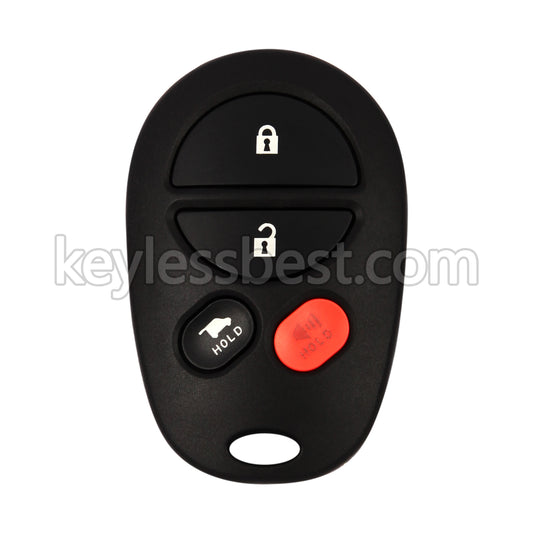 2004 - 2018 Toyota Sequoia Solara Avalon Highlander Sienna Tacoma / 4 Buttons Remote Key / GQ43VT20T / 315MHz