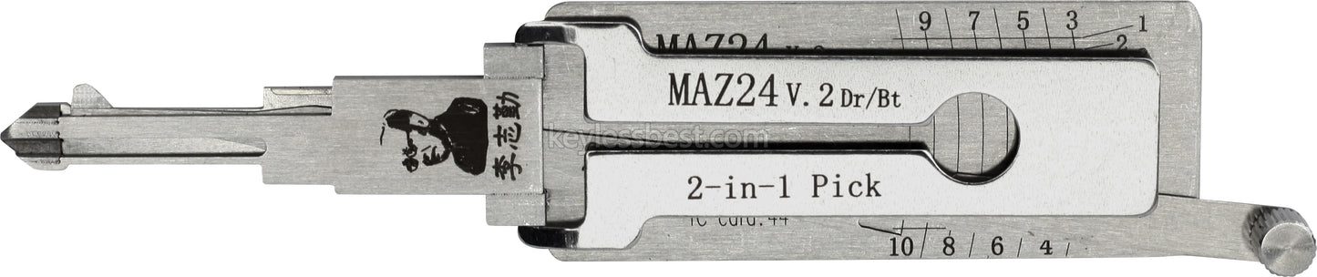 Original Lishi Tools MAZ24 2 in 1 locksmith tools lock pick For Door Lock Opener Professional Hand Tools