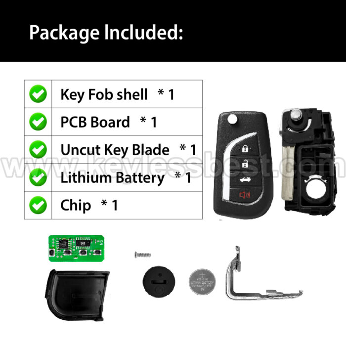 2018-2022 Toyota Camry Hybrid Corolla / 4 Buttons Keyless Entry Remote / HYQ12BFB / PN:89070-06790,89070-06791 / H - Image 6
