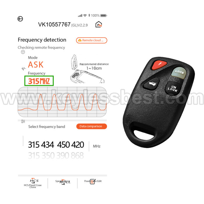 2003-2008 Mazda RX8 6 626 / 4 Buttons Keyless Entry Remote / KPU41805 / PN:41805, 4238A-12076, GK2A-67-5RY - Image 5