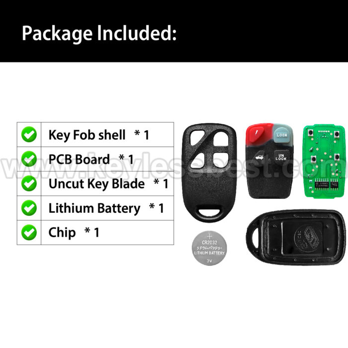 2003-2008 Mazda RX8 6 626 / 4 Buttons Keyless Entry Remote / KPU41805 / PN:41805, 4238A-12076, GK2A-67-5RY - Image 6