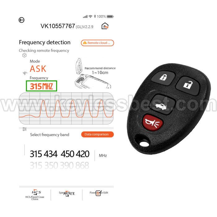 2006-2016 Cadillac Chevrolet Buick Monte Carlo Suburban Tahoe Yukon SilveradoEscalade Sierra Avalanche S10 Pickup / 4 Buttons Keyless Entry Remote / OUC60270 / PN:OUC60221, 850K60270, 850K60221, 15912859, 10337866, 15859329, 20935330 - Image 5