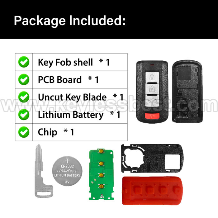 2008-2020 Mitsubishi Mirage Lancer Outlander Outlander Sport / 4 Buttons Keyless Entry Remote / OUC644M-KEY-N - Image 6