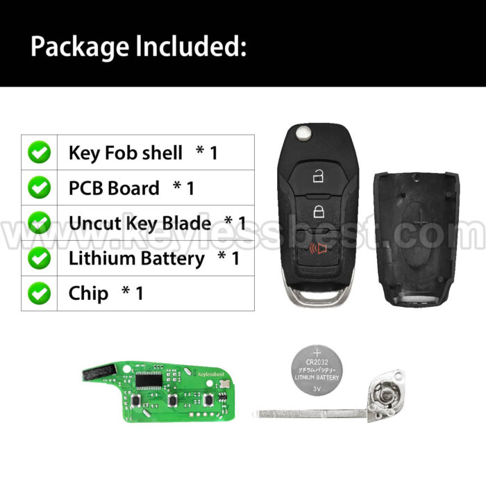 2015-2022 Ford Bronco EcoSport Escape Expedition Explorer F150 F150 Raptor F250 F350 F-450 F-550 F-600 Maverick Ranger STX Ranger / 3 Buttons Keyless Entry Remote / N5F-A08TAA / PN: 164-R8130, 5923667 / 4D63 80Bit 49Chip - Image 6