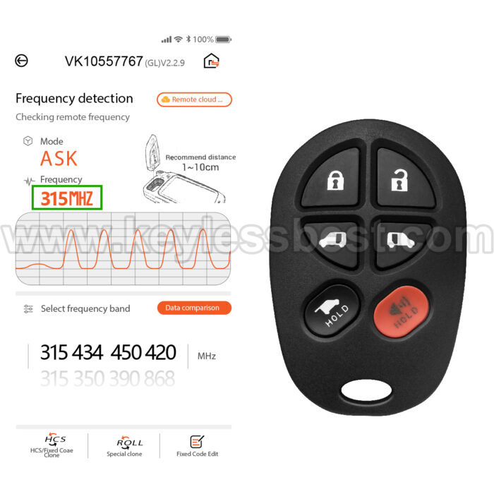 2004 - 2020 Toyota Sienna / 6 Buttons Keyless Entry Remote / GQ43VT20T / PN: 89742-AE051 - Image 5