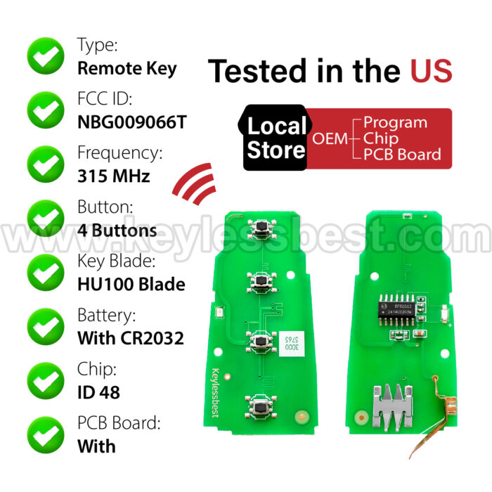 2006 - 2015 Volkswagen Passat CC / 4 Buttons Keyless Entry Remote /  NBG009066T / PN: HLO 3C0 959 752 N, HLO 3C0 959 752 BB, HLO 3C0 959 752 AE, HLO 3C0 959 752 AM,3C0 959 752N, 3C0 959 752BB, 3C0 959 752AE, 3C0 959 752AM / ID 48 - Image 4