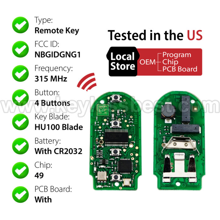 2014 - 2019 BMW Series 3 Series 5 X5 X6 / 4 Buttons Keyless Entry Remote / NBGIDGNG1 / 49 HITAG PRO - Image 4