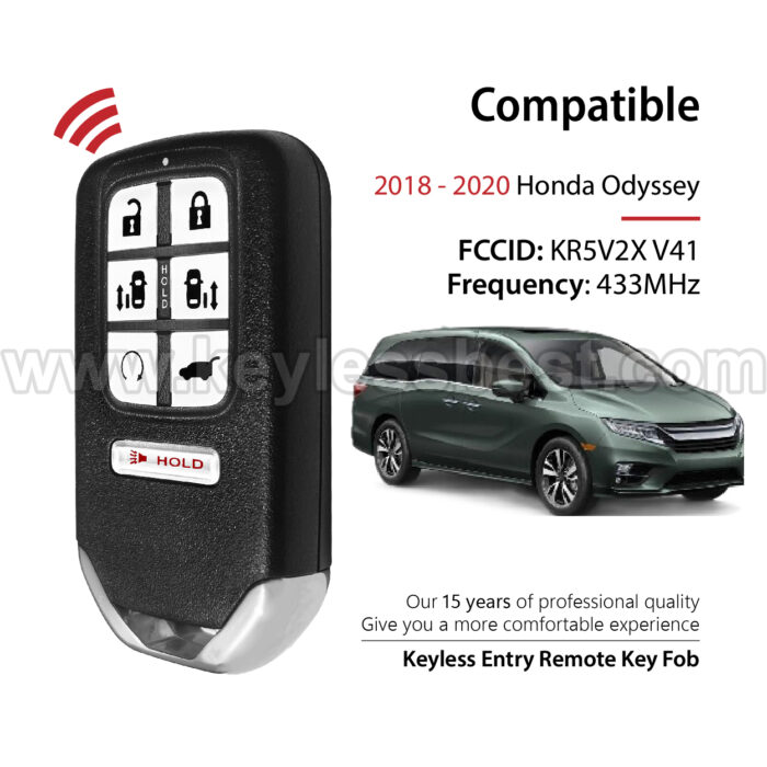 2018-2020 Honda Odyssey / 7 Buttons Keyless Entry Remote / KR5V2X V41 / PN:72147-THR-A11, 72147-THR-A21, 72147-THR-A31 - Image 2
