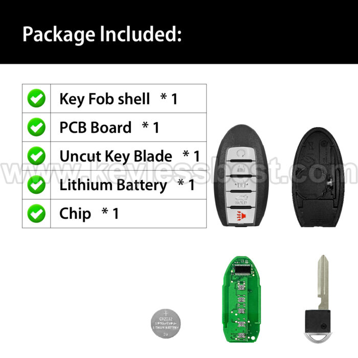 2017-2020 Nissan Rogue / 5 Buttons Keyless Entry Remote / KR5S180144106 / PN:285E3-6FL7B, 285E36FL7B,285E3-6FL7A, 285E36FL7A / 4A - Image 6