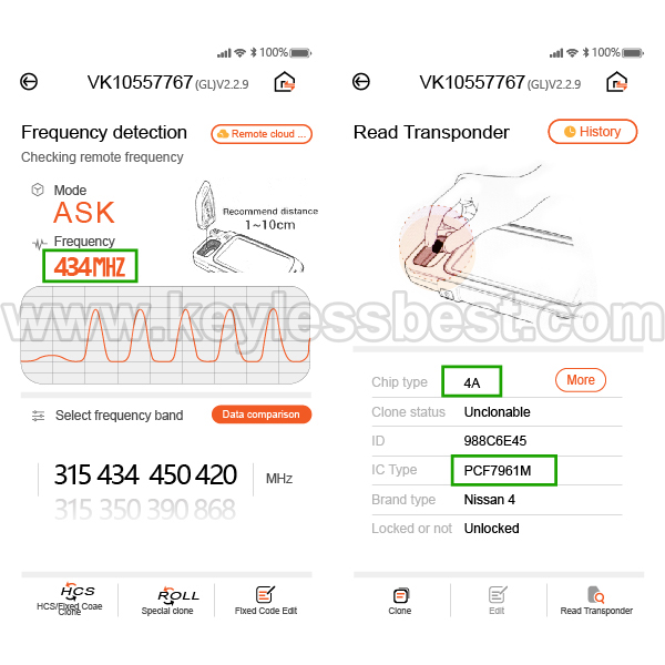 2014-2019 Nissan Rogue / 4 Buttons Keyless Entry Remote / CWTWB1G767 / PN: 28268-4BA1A, H0561-4BA1A / 4A - Image 5