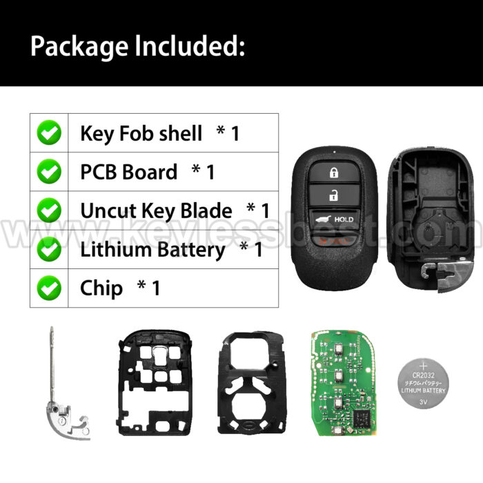 2023-2024 Honda CR-V CR-V Hybrid HR-V Pilot / 4 Buttons Keyless Entry Remote / KR5TP-4 / PN:72147-T20-A01 / 4A - Image 6
