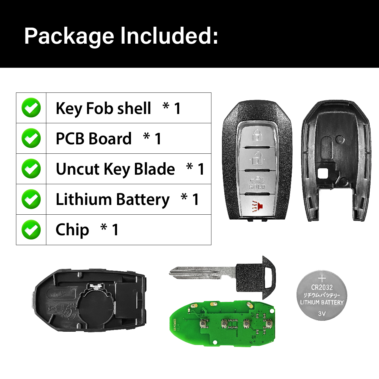 2020-2023 Infiniti Q60 Q50 / 4 Buttons Keyless Entry Remote / KR5TXN7 / PN:285E3-9NR4A / 4A - Image 6
