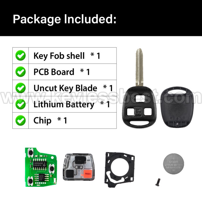 1998-2002 Toyota Land Cruiser / 3 Buttons Keyless Entry Remote / HYQ1512V / PN:89070-60090 / ID4C - Image 6