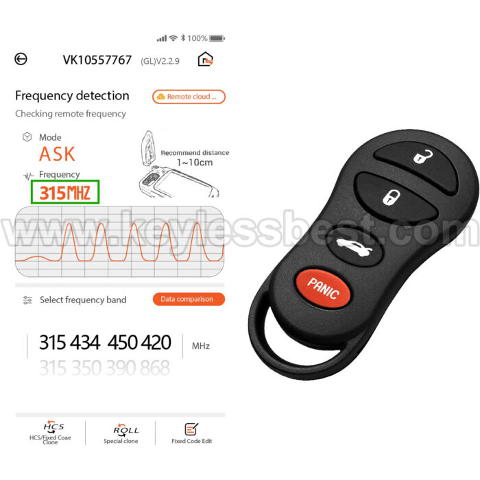 2001-2006 Chrysler Dodge Jeep Liberty Viper Stratus Intrepid 300 Concorde LHS Sebring / 4 Buttons Keyless Entry Remote / GQ43VT17T / PN:04602260AA - Image 5