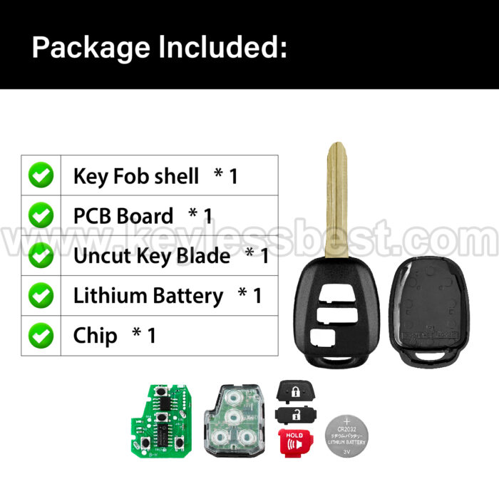 2013-2019 Toyota Prius C RAV4 Japan Tacoma Camry / 3 Buttons Keyless Entry Remote / HYQ12BDM / PN: 89070-52F50, 89070-42820 / H - Image 6