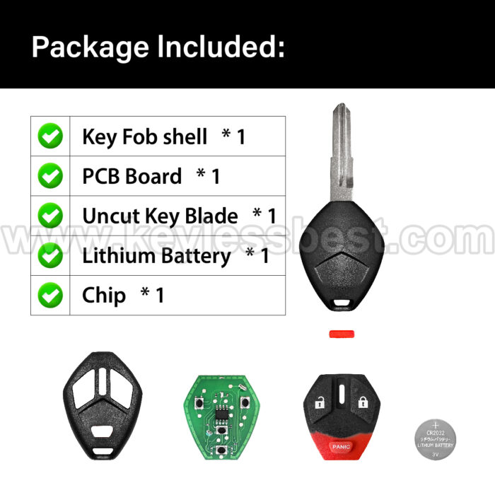 2007 - 2017 Mitsubishi Outlander I-MeiV Outlander Sport / 3 Buttons Keyless Entry Remote / OUCG8D-625M-A-HF / PN: 6370B711 / ID46 - Image 6