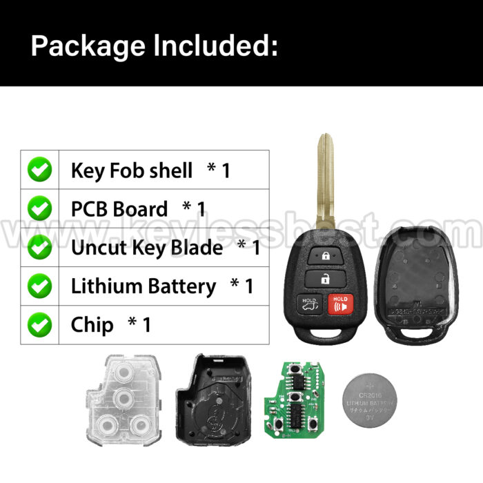 2015 - 2018 Toyota RAV4 / 4 Buttons Keyless Entry Remote / HYQ12BDM / PN: 89070-42830 / H - Image 6