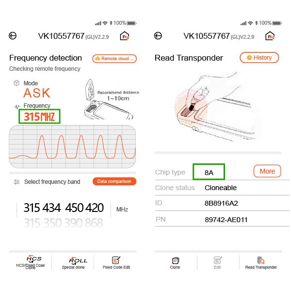 2011-2014 Toyota Highlander Keyless Entry Fob GQ43VT20T PN:89742-AE011 - Bild 5