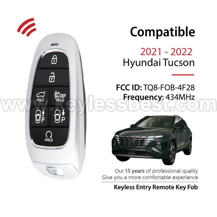 2021-2022 Hyundai Tucson / 7 Buttons Keyless Entry Remote / TQ8-FOB-4F28 / PN:95440-2020-2022 Hyundai SonataN9010 / 47 - Image 2