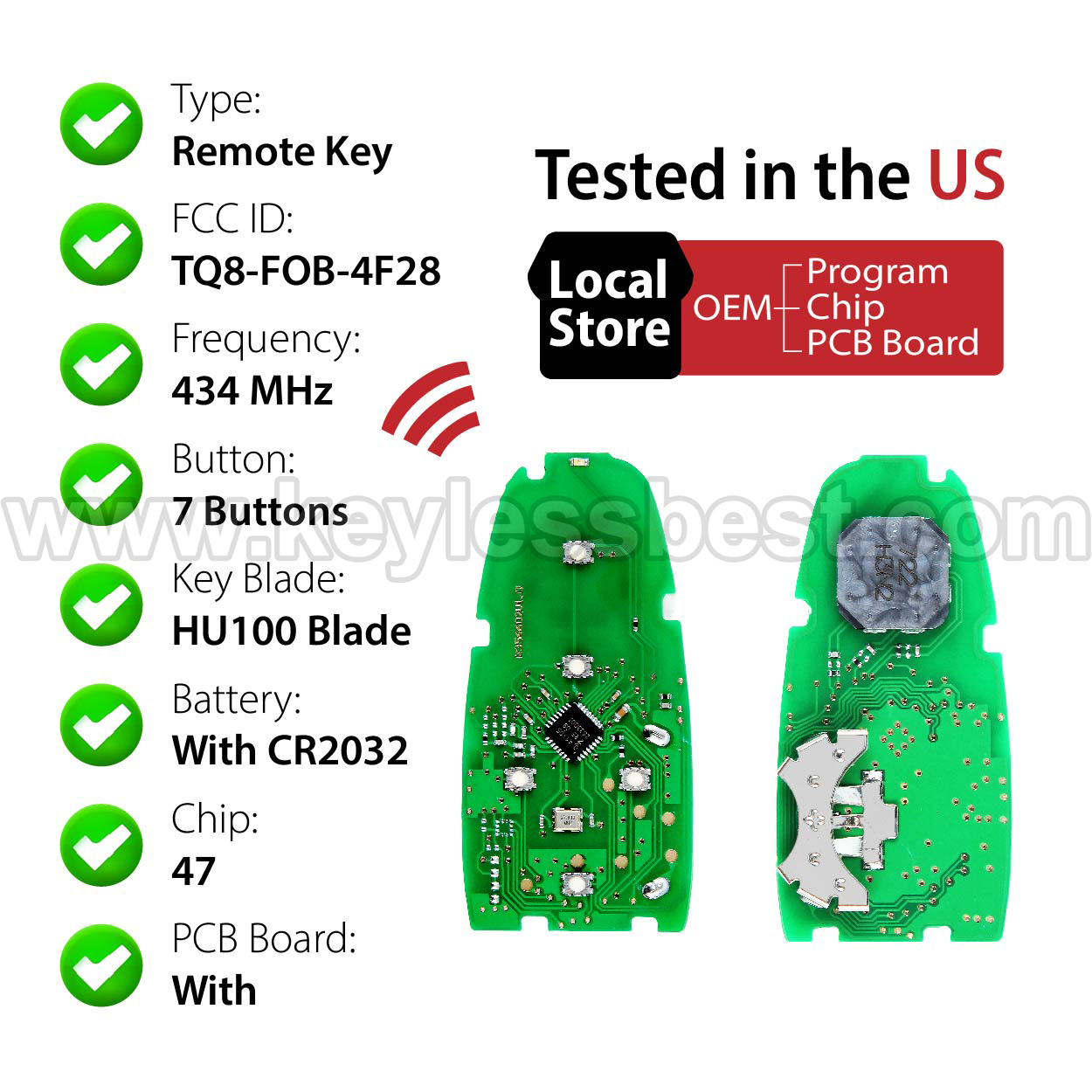 2021-2022 Hyundai Tucson / 7 Buttons Keyless Entry Remote / TQ8-FOB-4F28 / PN:95440-2020-2022 Hyundai SonataN9010 / 47 - Image 4