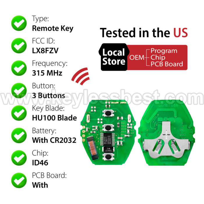 2000 - 2008 BMW 3-Series M3 X3 X5 Z4 / 3 Buttons Keyless Entry Remote / LX8FZV / PN: 6955750 / 46 CAS2 - Image 4