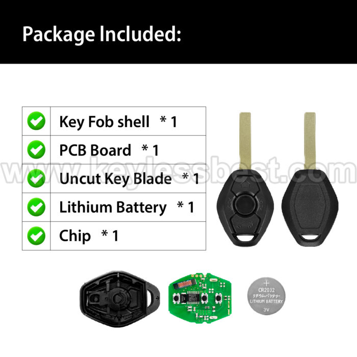 2000 - 2008 BMW 3-Series M3 X3 X5 Z4 / 3 Buttons Keyless Entry Remote / LX8FZV / PN: 6955750 / 46 CAS2 - Image 6