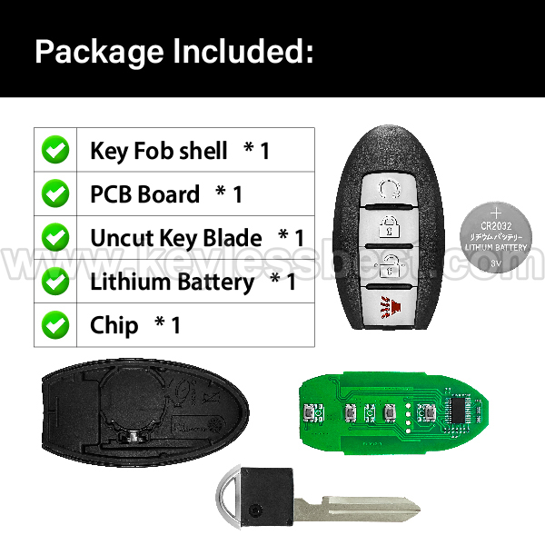 2018-2021 Nissan Kicks SR, SR+ Kicks SV (Certain VINS) Rogue / 4 Buttons Keyless Entry Remote / KR5TXN3 / PN: 285E3-5RA6A - Image 6