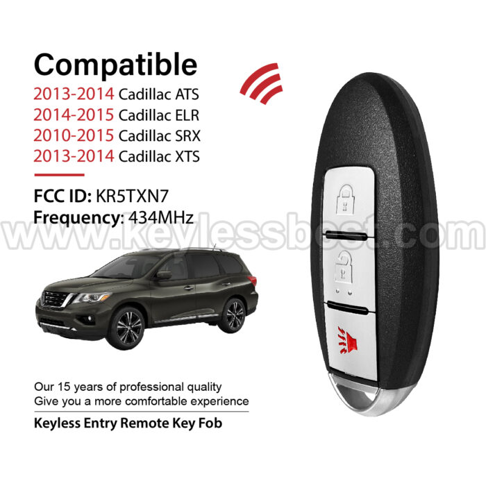 2019-2020 Nissan Pathfinder Murano Titan / 3 Buttons Keyless Entry Remote / KR5TXN7 / PN: 285E3-9UF7A , 285E3-9UF7B - Image 2