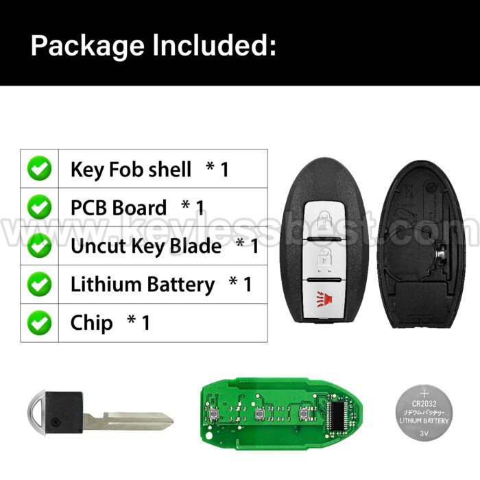 2019-2020 Nissan Pathfinder Murano Titan / 3 Buttons Keyless Entry Remote / KR5TXN7 / PN: 285E3-9UF7A , 285E3-9UF7B - Image 6
