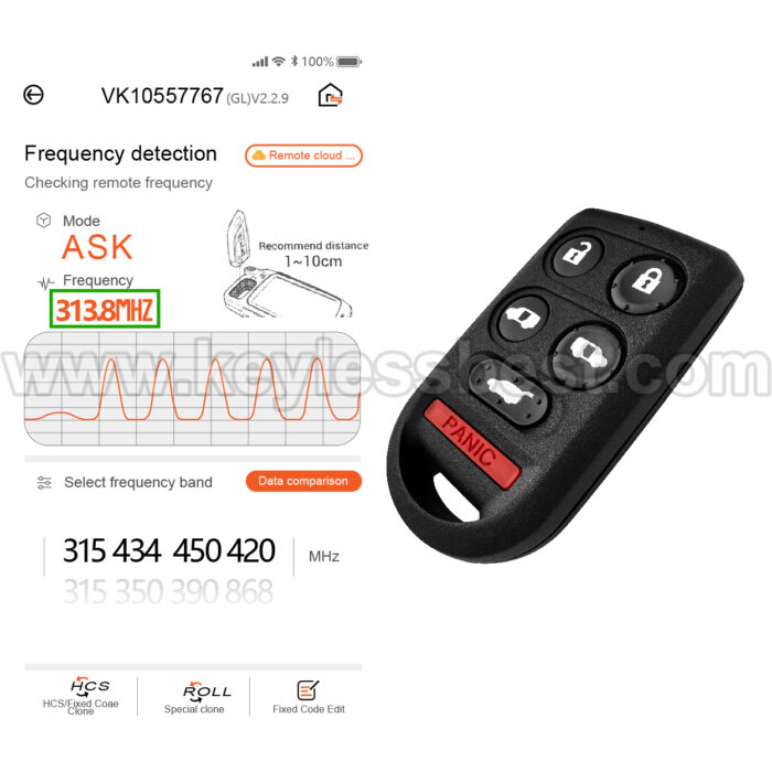 2005-2010 Honda Odyssey / 6 Buttons Keyless Entry Remote / OUCG8D-399H-A / PN: G8D-399H-A - Image 5