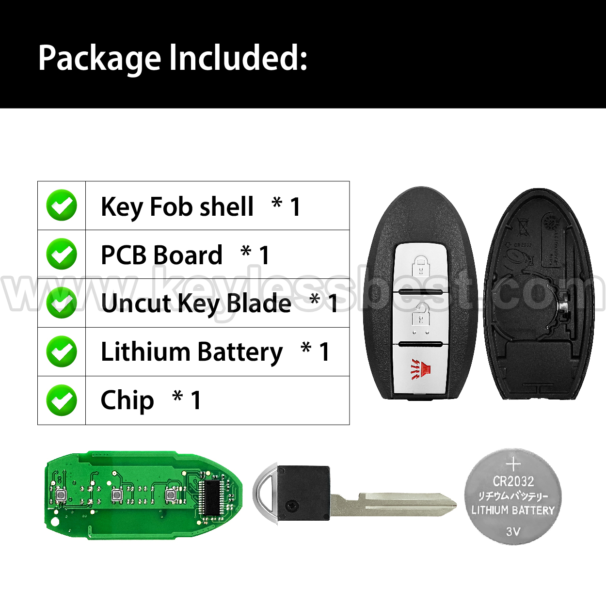 2018-2022 Nissan Kicks S Kicks SV (Certain VINS) Rogue Sport / 3 Buttons Keyless Entry Remote / KR5TXN1 / PN: 285E3-6TA1A - Image 6