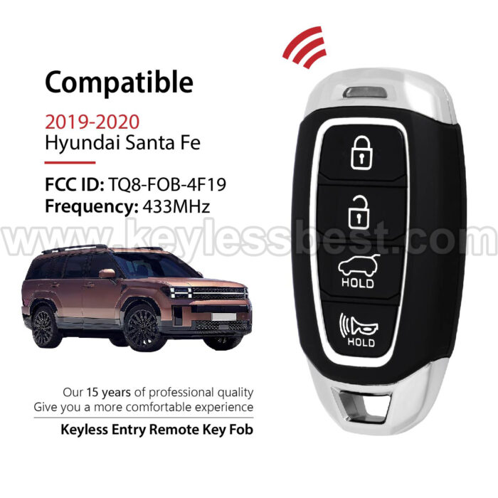 2019-2020 Hyundai Santa Fe / 4 Buttons Keyless Entry Remote / TQ8-FOB-4F19 (TMa) / PN:95440-S2000 / 47 - Image 2