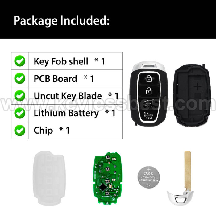2019-2020 Hyundai Santa Fe / 4 Buttons Keyless Entry Remote / TQ8-FOB-4F19 (TMa) / PN:95440-S2000 / 47 - Image 6