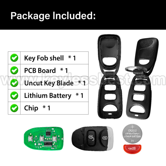2014-2017 Hyundai Accent / 3 Buttons Keyless Entry Remote / TQ8RKE-4F14 / PN: 95430-1R300 - Image 6