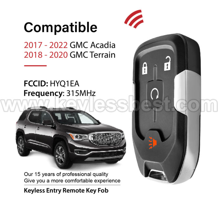 2017-2022 GMC Acadia Terrain / 4 Buttons Keyless Entry Remote / HYQ1EA / PN:13584513 13584513 / 46 - Image 2