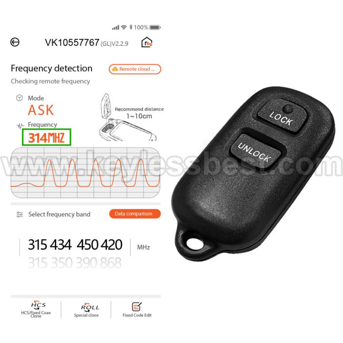 2000-2008 Scion Toyota xB Celica Echo FJ Cruiser Highlander Prius RAV4 Tacoma Yaris / 3 Buttons Keyless Entry Remote / HYQ12BAN, HYQ12BBX / PN: 89742-42120, 89742-20200, 89742-0C020 - Image 5