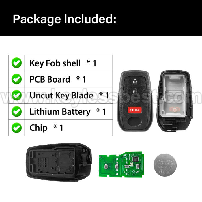 2021-2024 Toyota Sequoia Tacoma / 3 Buttons Keyless Entry Remote / HYQ14FBX / PN:8990H-0C030 - Image 6