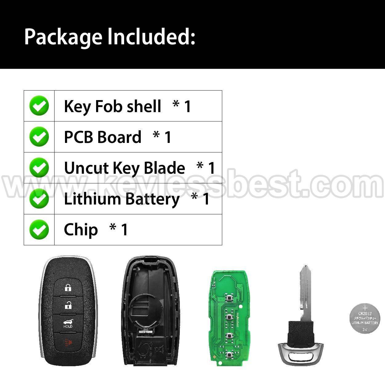 2022-2025 Nissan Ariya Pathfinder / 4 Buttons Keyless Entry Remote / KR5TXPZ1 / PN:285E3-5MR3B - Image 6