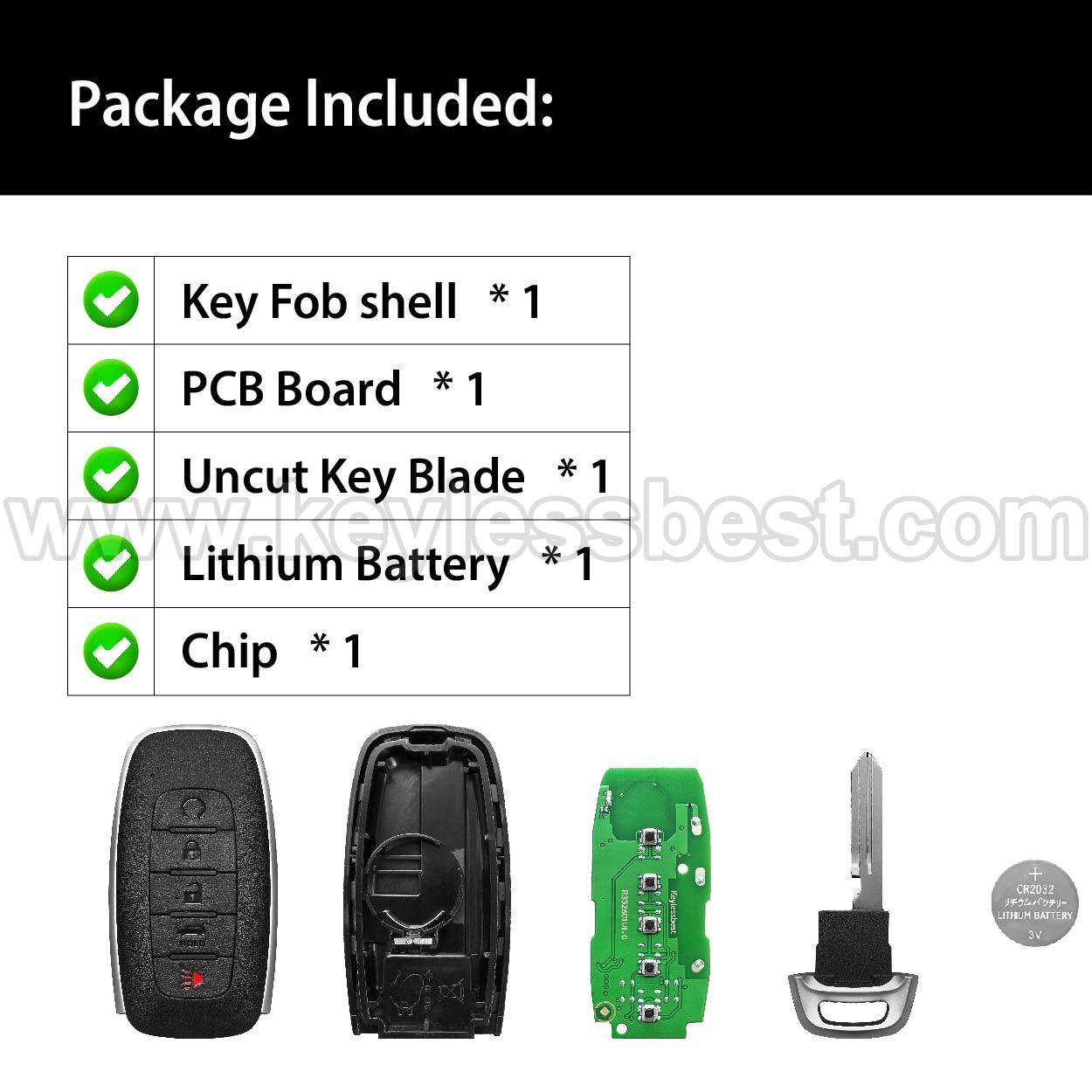 2022-2025 Nissan Rogue Pathfinder / 5 Buttons Keyless Entry Remote / KR5TXPZ3 / PN: S180146127 / 4A - Image 6