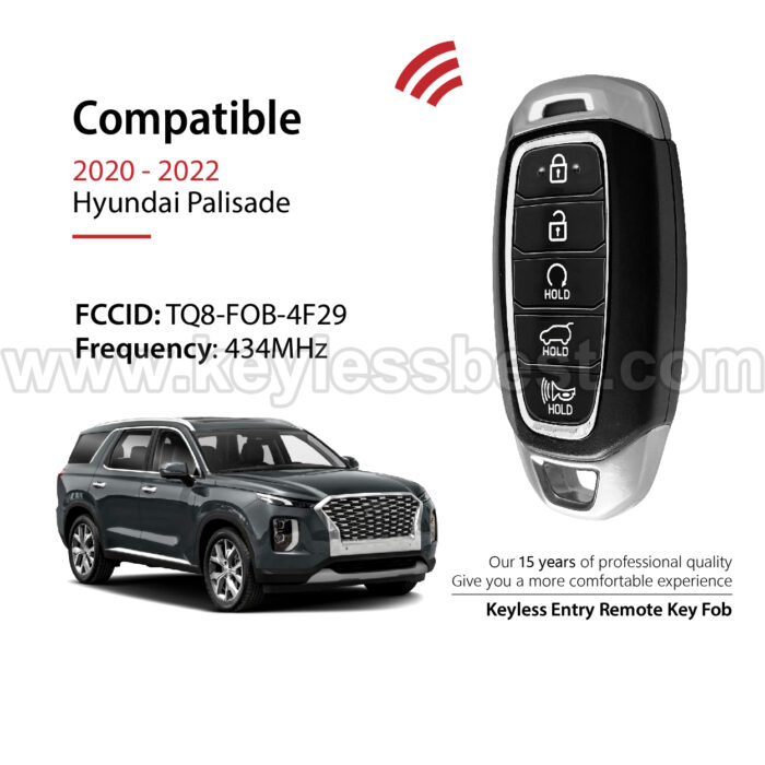2020-2022 Hyundai Palisade / 5 Buttons Keyless Entry Remote / TQ8-FOB-4F29 / PN: 95440-S8010 - Image 2