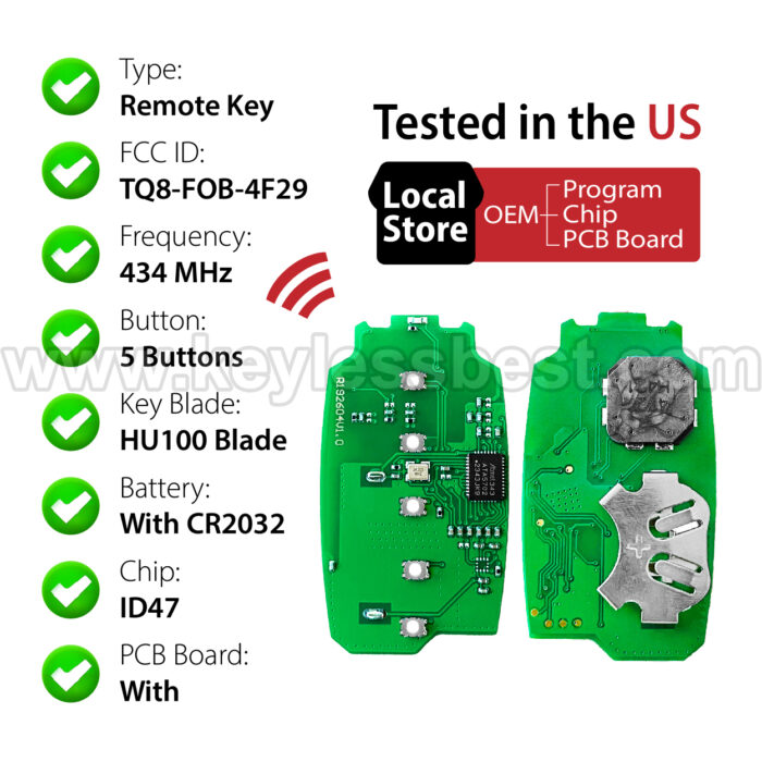 2020-2022 Hyundai Palisade / 5 Buttons Keyless Entry Remote / TQ8-FOB-4F29 / PN: 95440-S8010 - Image 4