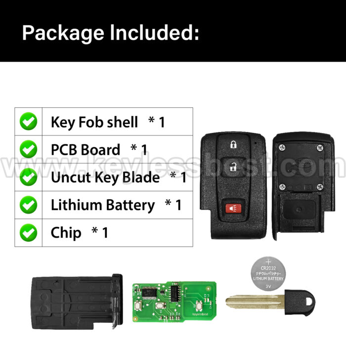 2004-2009 Toyota Prius / 3 Buttons Keyless Entry Remote / MOZB31EG / PN: 89994-47061 / TEXAS ID 4D-69 - Image 6