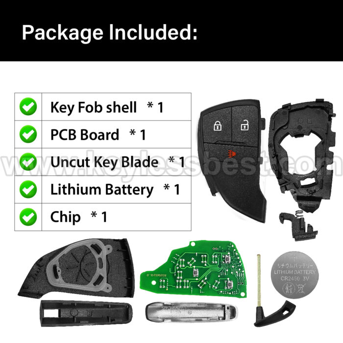 2020-2024 Buick Envision / 3 Buttons Keyless Entry Remote / YG0G21TB2 / PN: 13547569 / 49 - Image 6