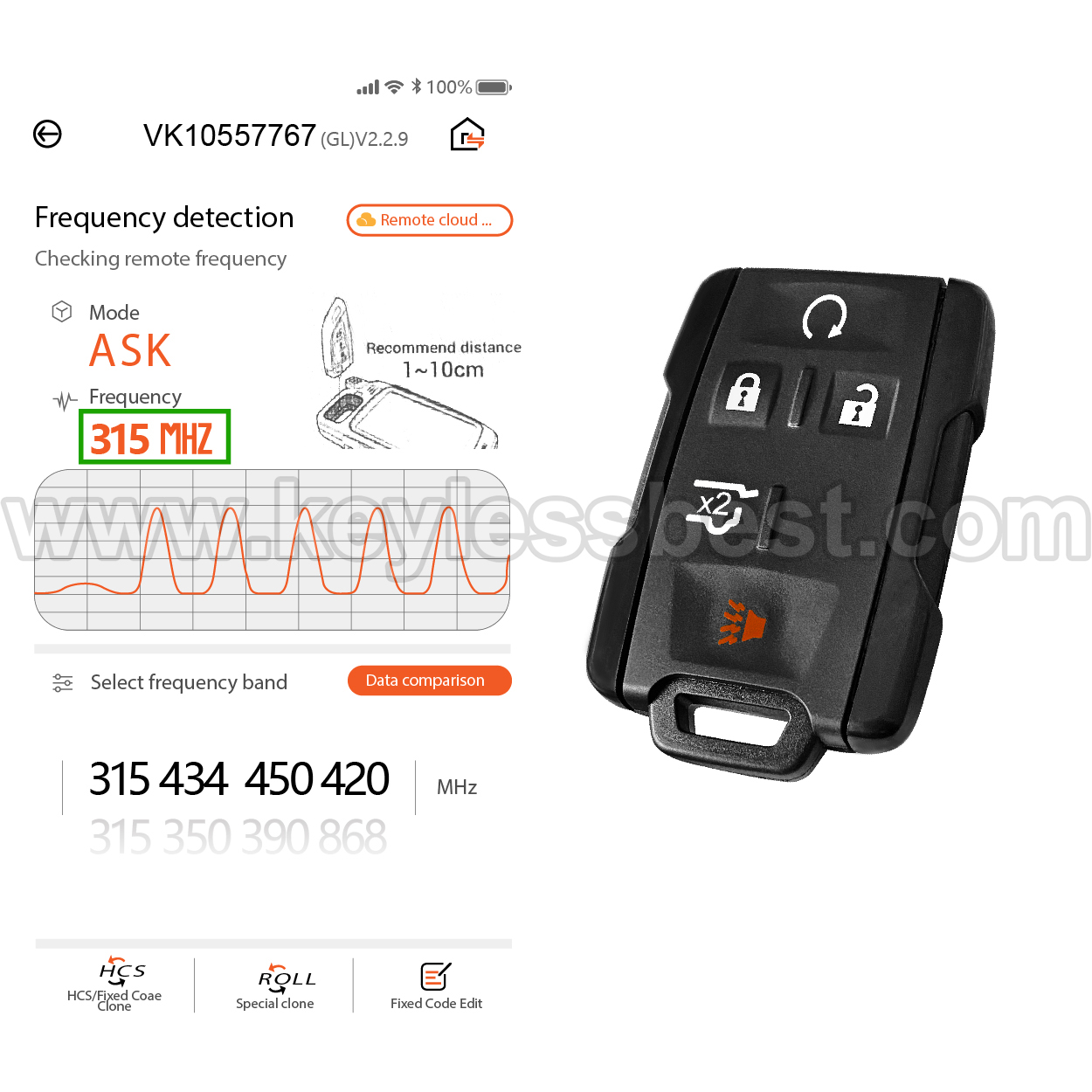 2015-2020 Chevrolet GMC Suburban Yukon Tahoe / 5 Buttons Keyless Entry Remote / M3N32337100 / PN: 13580081 - Image 5