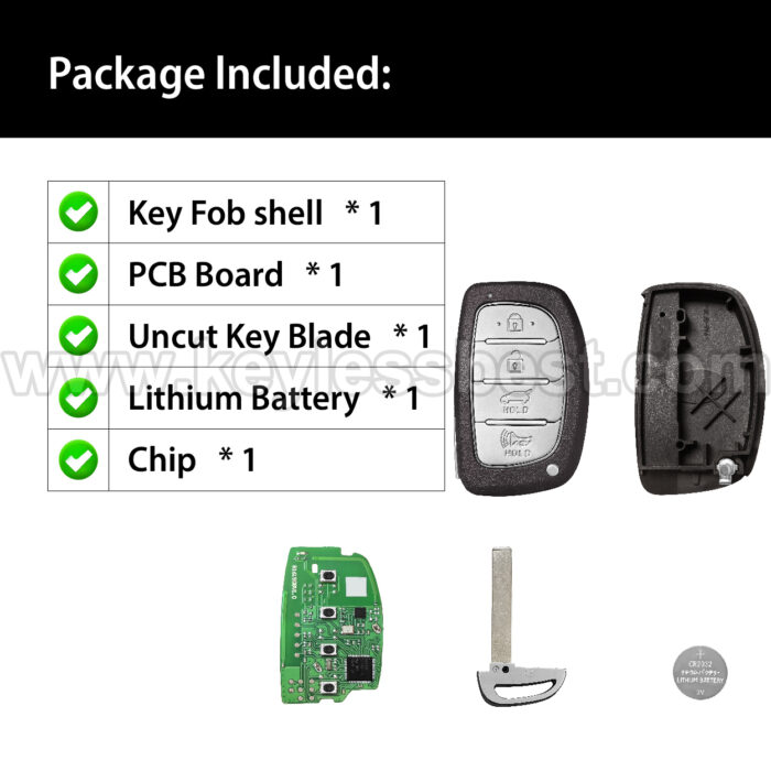 2017-2020 Hyundai Ioniq Hybrid / 4 Buttons Keyless Entry Remote / TQ8-FOB-4F11 / PN: 95440-G2010 / 47 HITAG3 - Image 6